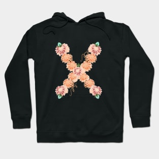 Letter X Floral Hoodie